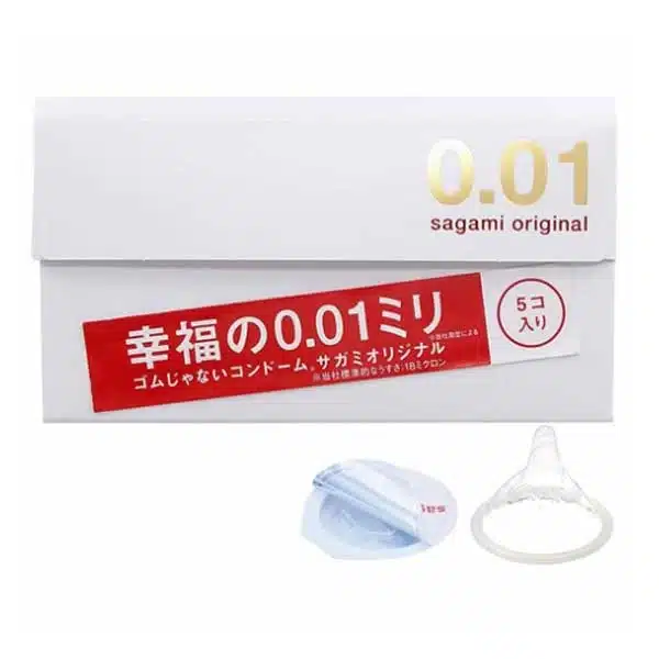 Bao cao su Sagami Original 0.01mm Siêu mỏng Nhập Khẩu (5 cái)